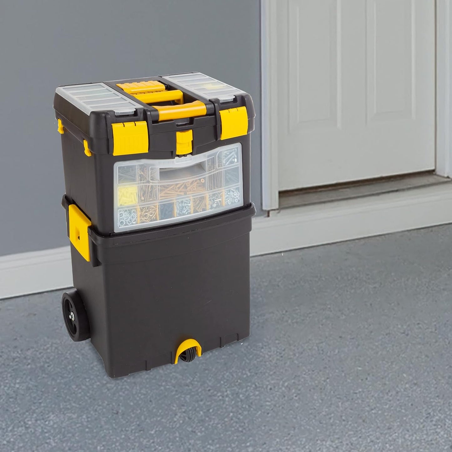 🛠️ Rolling Toolbox with Wheels – Foldable, Removable Organizer for Easy Storage & Transport 🚚 Limited Time Deal! 🎉