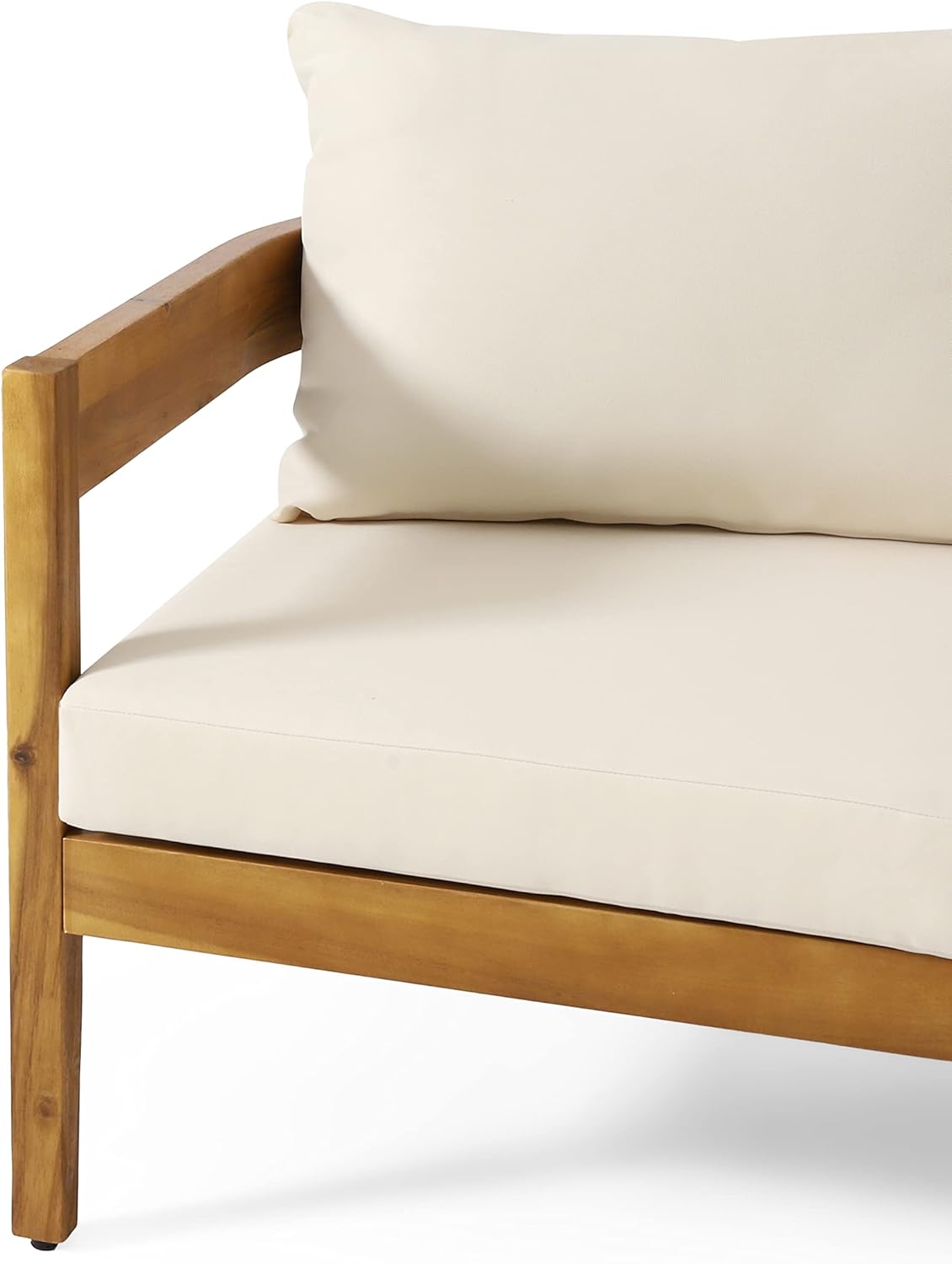 🌞 Outdoor 3-Seater Sofa – Cozy Acacia Wood Lounge with Cushions 🪑 Limited Time Summer Deal! 🌿