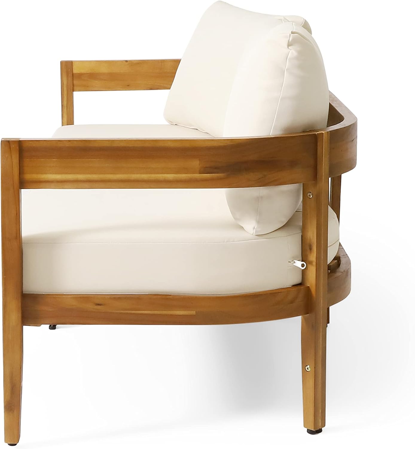 🌞 Outdoor 3-Seater Sofa – Cozy Acacia Wood Lounge with Cushions 🪑 Limited Time Summer Deal! 🌿
