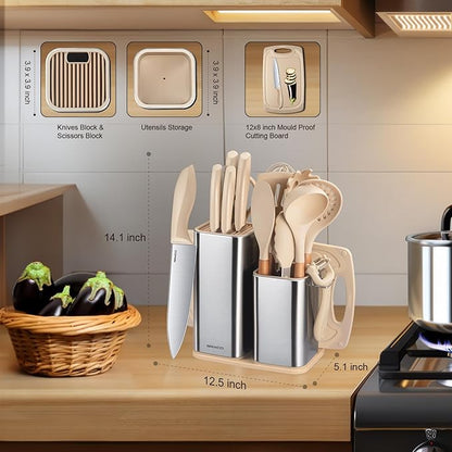 🍳 18-Piece Kitchen Utensil Set – Cook Like a Pro! 🥄 Non-Stick, Durable & Perfect for Any Home 🍴 Limited Time Offer! 🎉