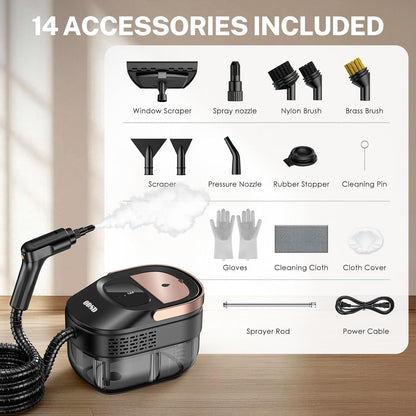 ⚡ Handheld Steam Cleaner – 3-Level Adjustable, Quick Heat-Up, Deep Clean Home & Car 🧽 Limited Time Deal! 🎉