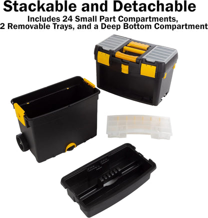 🛠️ Rolling Toolbox with Wheels – Foldable, Removable Organizer for Easy Storage & Transport 🚚 Limited Time Deal! 🎉
