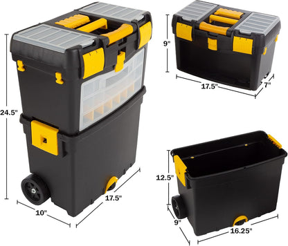 🛠️ Rolling Toolbox with Wheels – Foldable, Removable Organizer for Easy Storage & Transport 🚚 Limited Time Deal! 🎉