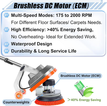 ✨ Commercial Floor Scrubber & Polisher – Deep Clean Tile, Hardwood & Carpet Effortlessly 🏢 Limited Time Deal! 🛒