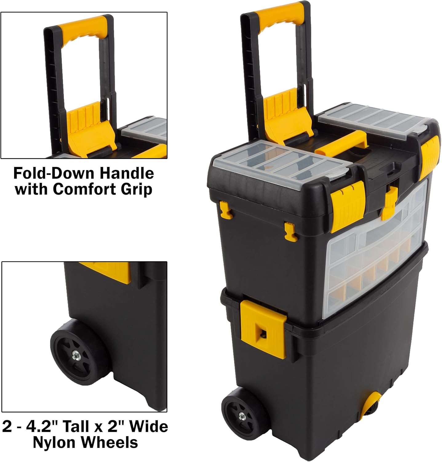 🛠️ Rolling Toolbox with Wheels – Foldable, Removable Organizer for Easy Storage & Transport 🚚 Limited Time Deal! 🎉