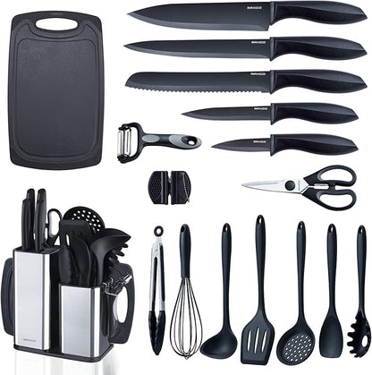 🍳 18-Piece Kitchen Utensil Set – Cook Like a Pro! 🥄 Non-Stick, Durable & Perfect for Any Home 🍴 Limited Time Offer! 🎉