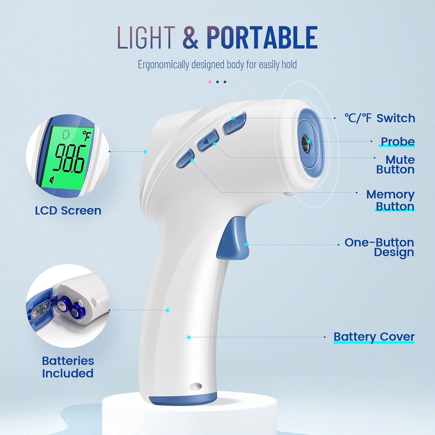 🔥 Touchless Forehead Thermometer 🌡️ – Fast, Accurate, & Hygienic ✅ Perfect for Home & Office Use! Limited Time Offer! 🎉