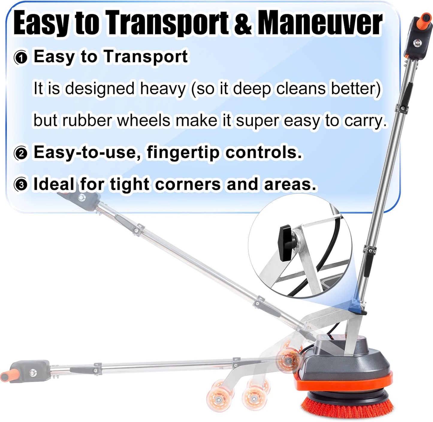 ✨ Commercial Floor Scrubber & Polisher – Deep Clean Tile, Hardwood & Carpet Effortlessly 🏢 Limited Time Deal! 🛒