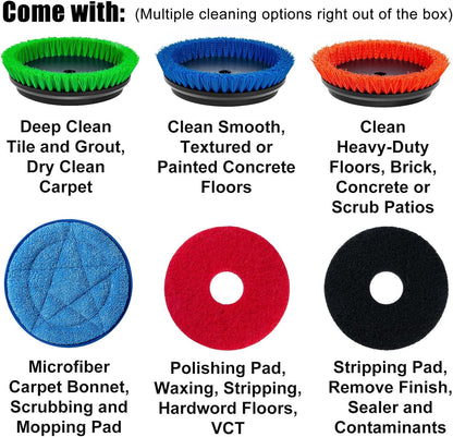 ✨ Commercial Floor Scrubber & Polisher – Deep Clean Tile, Hardwood & Carpet Effortlessly 🏢 Limited Time Deal! 🛒