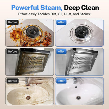 ⚡ Handheld Steam Cleaner – 3-Level Adjustable, Quick Heat-Up, Deep Clean Home & Car 🧽 Limited Time Deal! 🎉