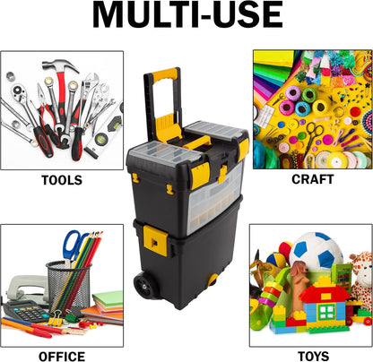🛠️ Rolling Toolbox with Wheels – Foldable, Removable Organizer for Easy Storage & Transport 🚚 Limited Time Deal! 🎉
